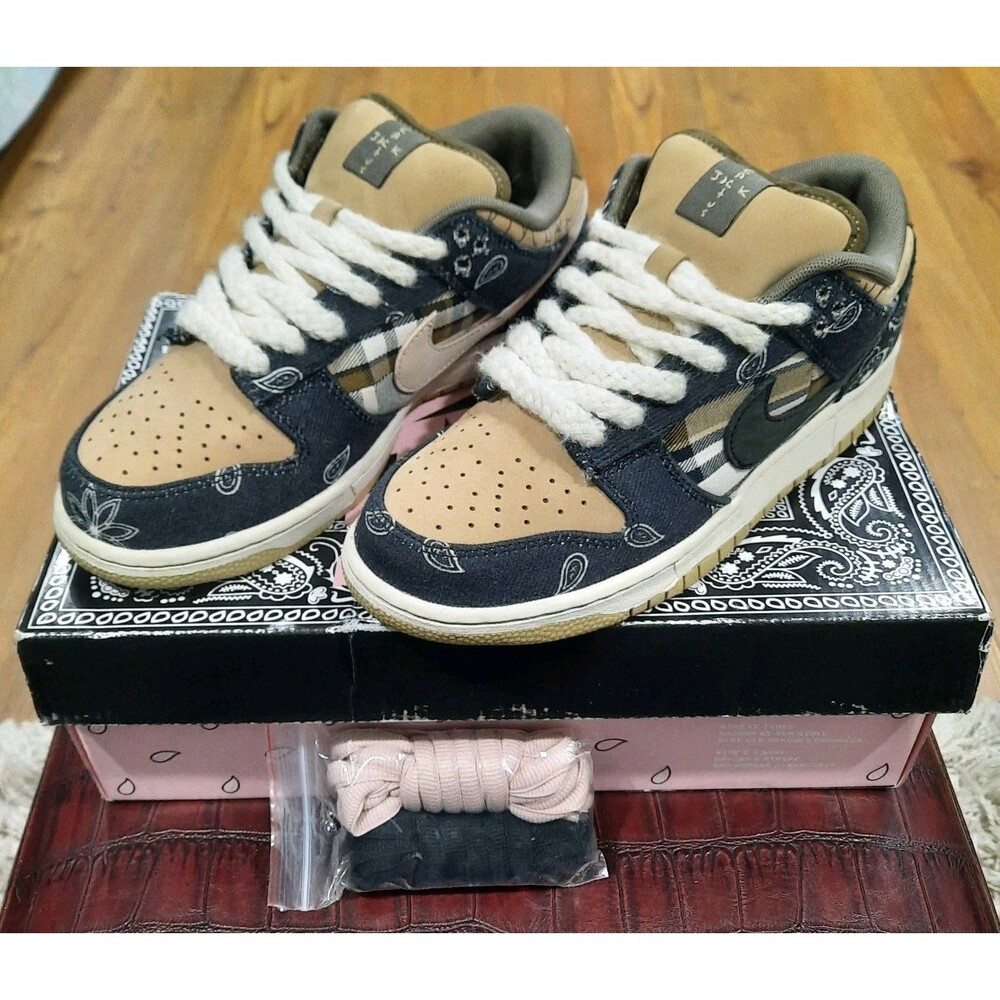 Nike Dunk Low Prm QS SB x Travis Scott Cactus Jack CT5053-001 SPCL BOX M 5.5/W 7